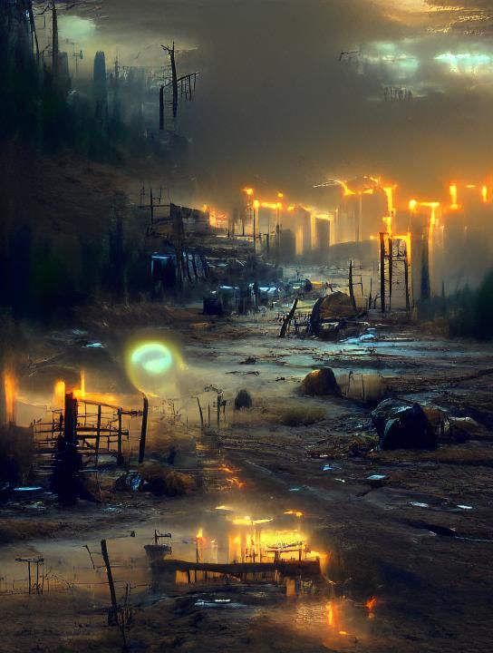 Post-Apocalyptic Lifeless Lights in 8k Resolution