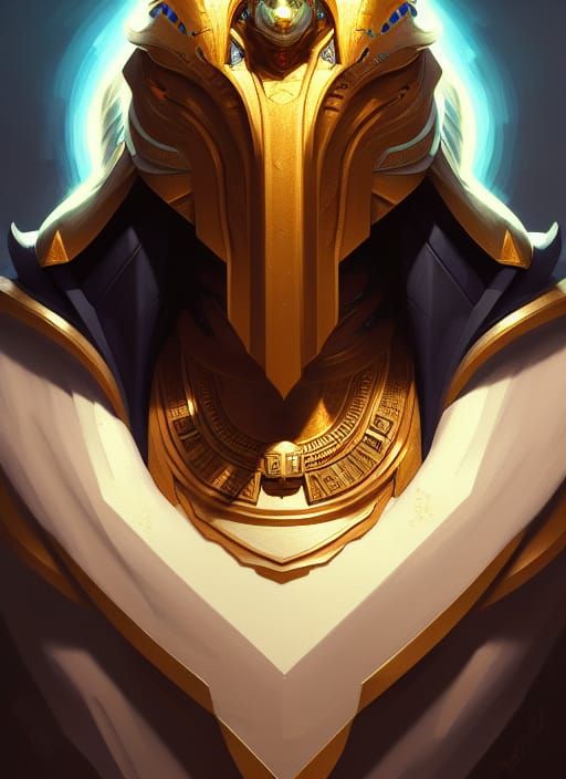 Detailed Portrait of Horus in Astral Style