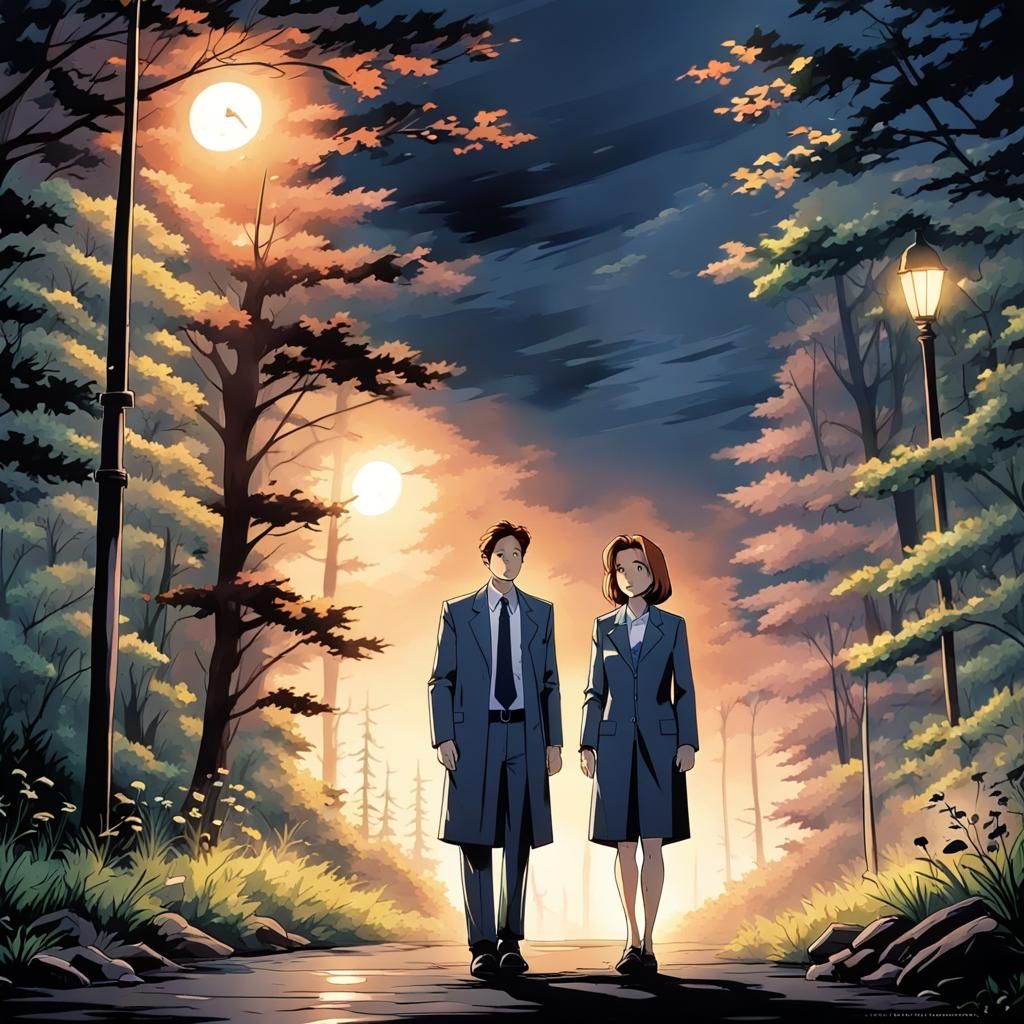 X-Files Anime: Mulder and Scully Investigate