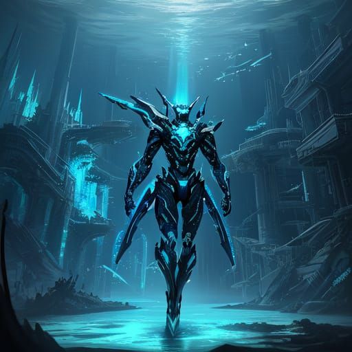 Cybernetic Shark Explores Sunken City