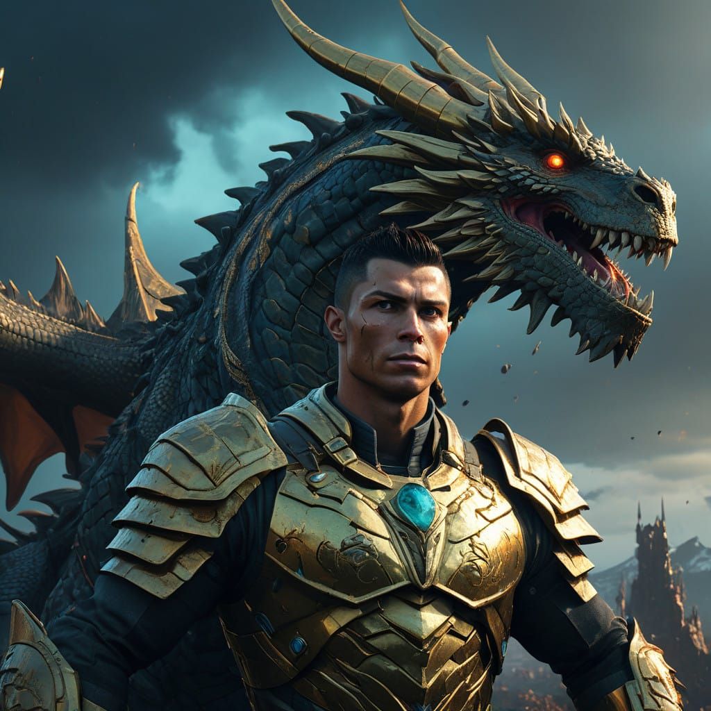 Heroic Cristiano Ronaldo in Mythical Armor