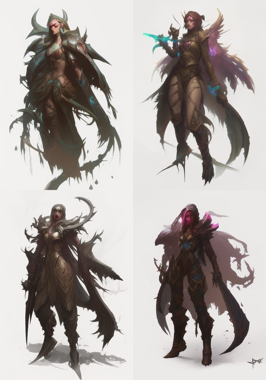 Female Swain Portrait in Dark Fantasy Style