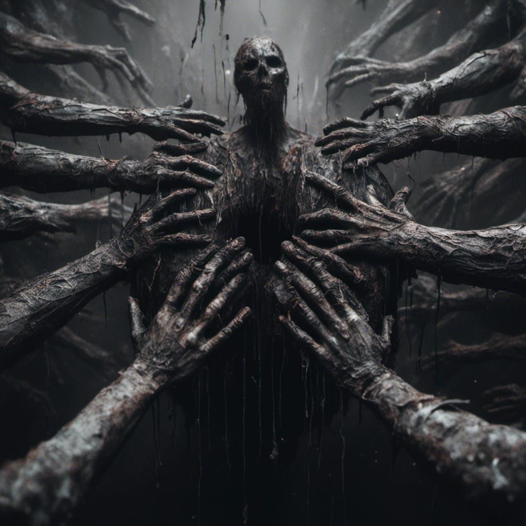 Macabre Grayscale Descent into Darkness