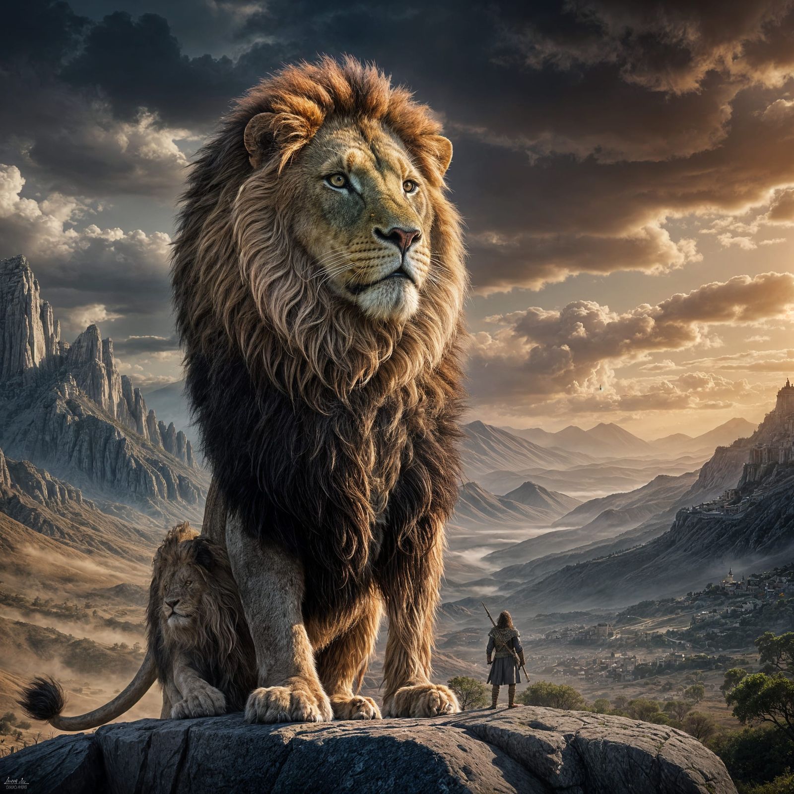 Lion of Judah: Majestic Digital Matte Painting