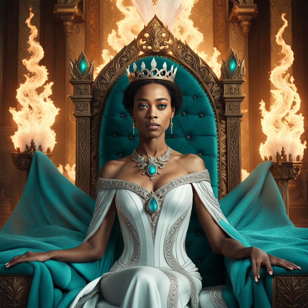 Majestic Royal with Magical Flame: Fantasy Art