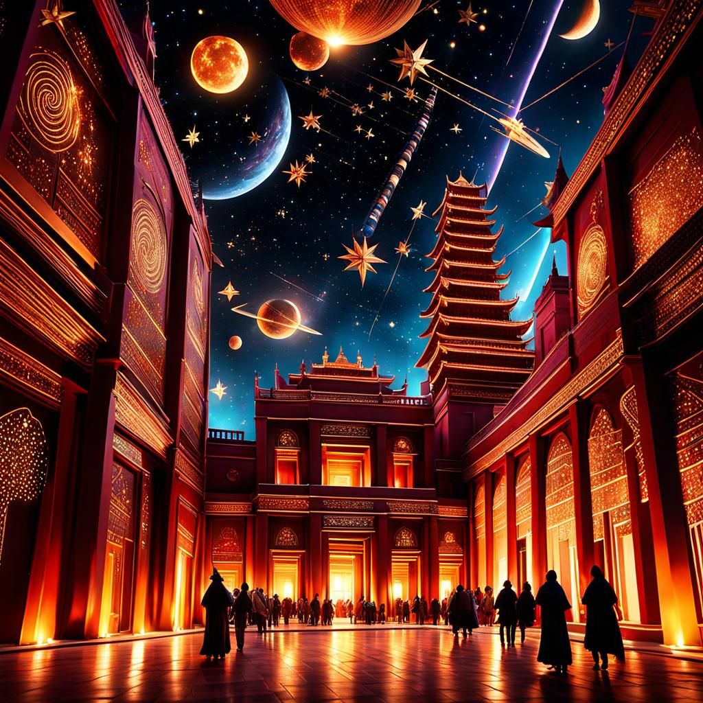 Ancient City Night Festival in Dramatic CGI