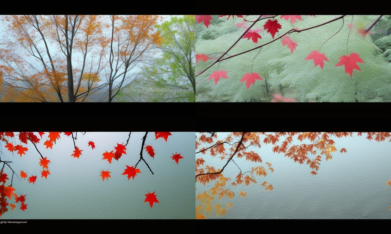 Autumn Maple Leaves on Ground
