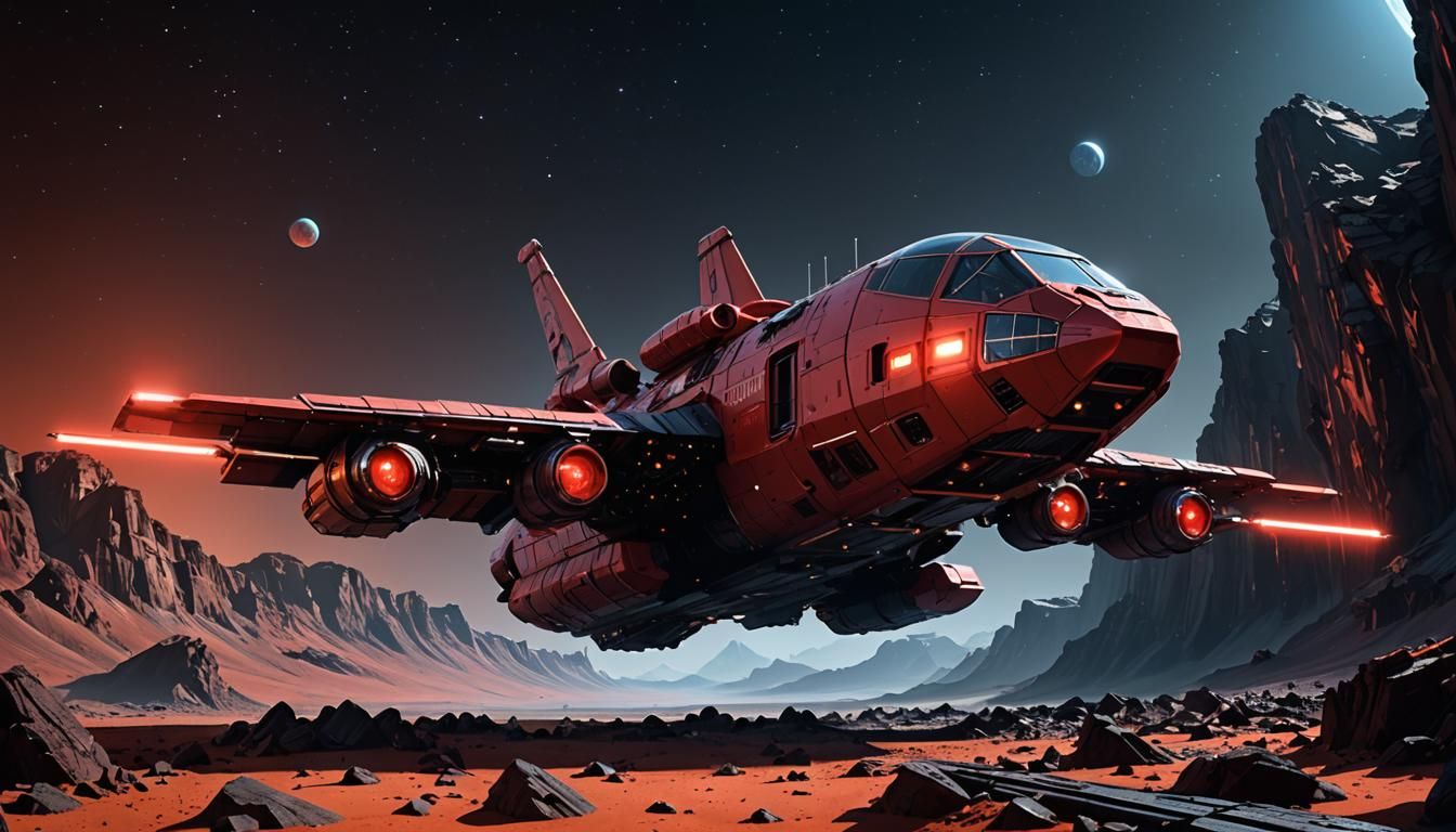 Red Dwarf Orbiting a Desolate Planet