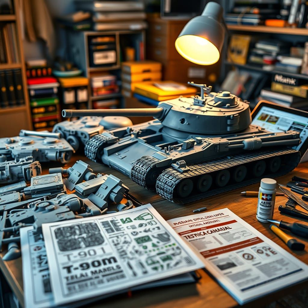 Photorealistic T-90M Russian Main Battle Tank Plastic Model ...