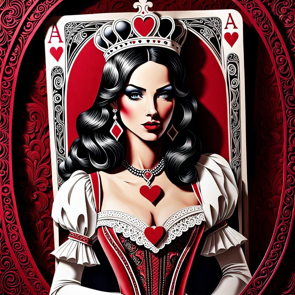 Jack of Hearts Card Meets Queen of Spades