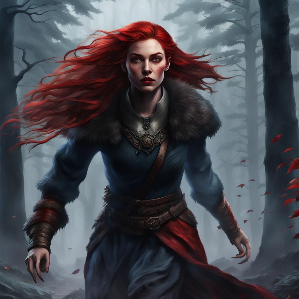 Tatyana's Werewolf Transformation: A Fantasy Concept Art