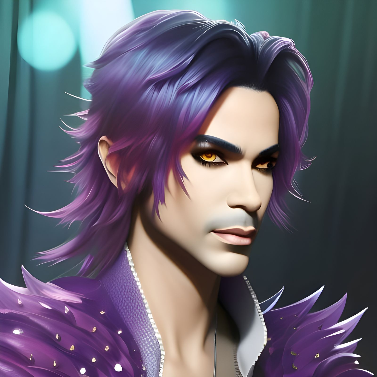 An illustration of the singer Prince