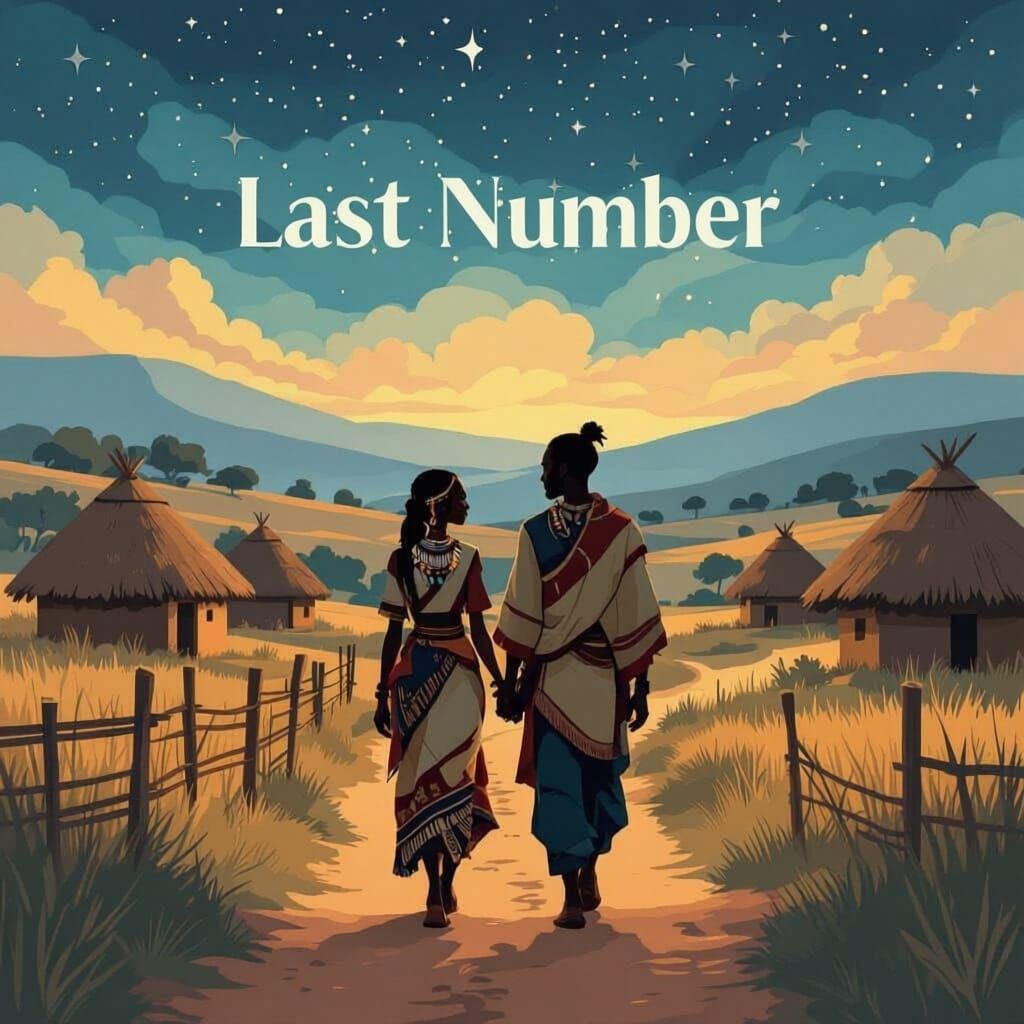 Iron Age African Couple in Lo-Fi Hip-Hop Album Art