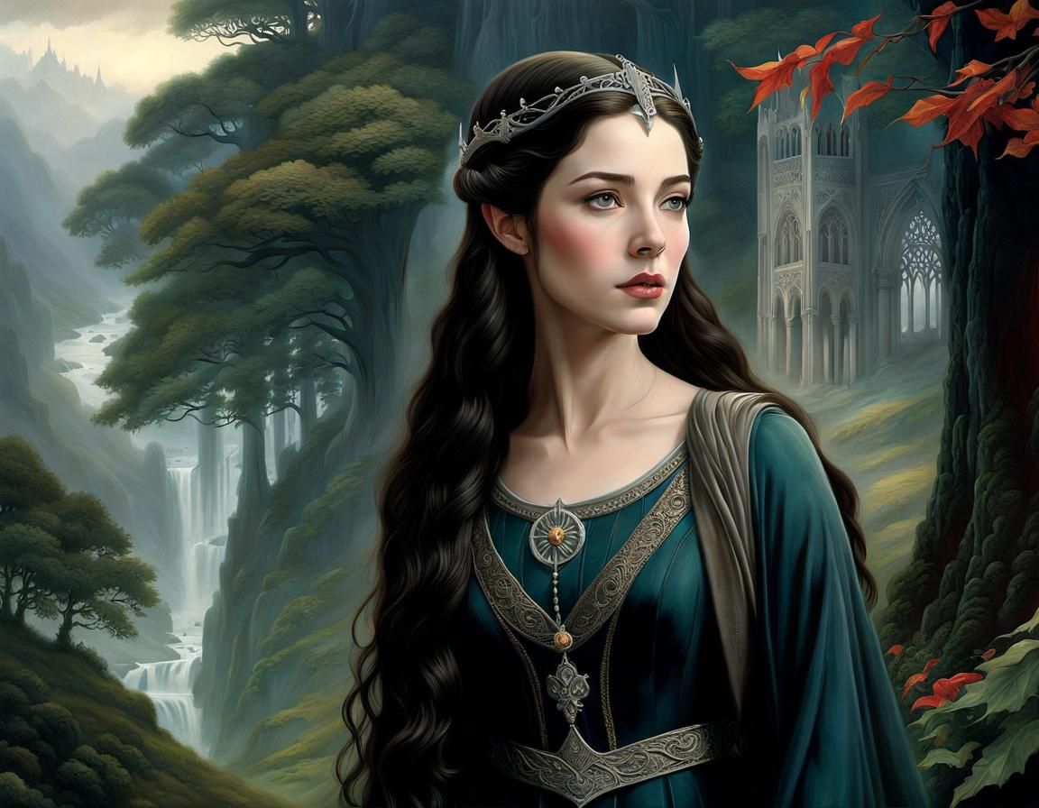 Arwen from Lord of the Rings: Hyperrealistic Portrait
