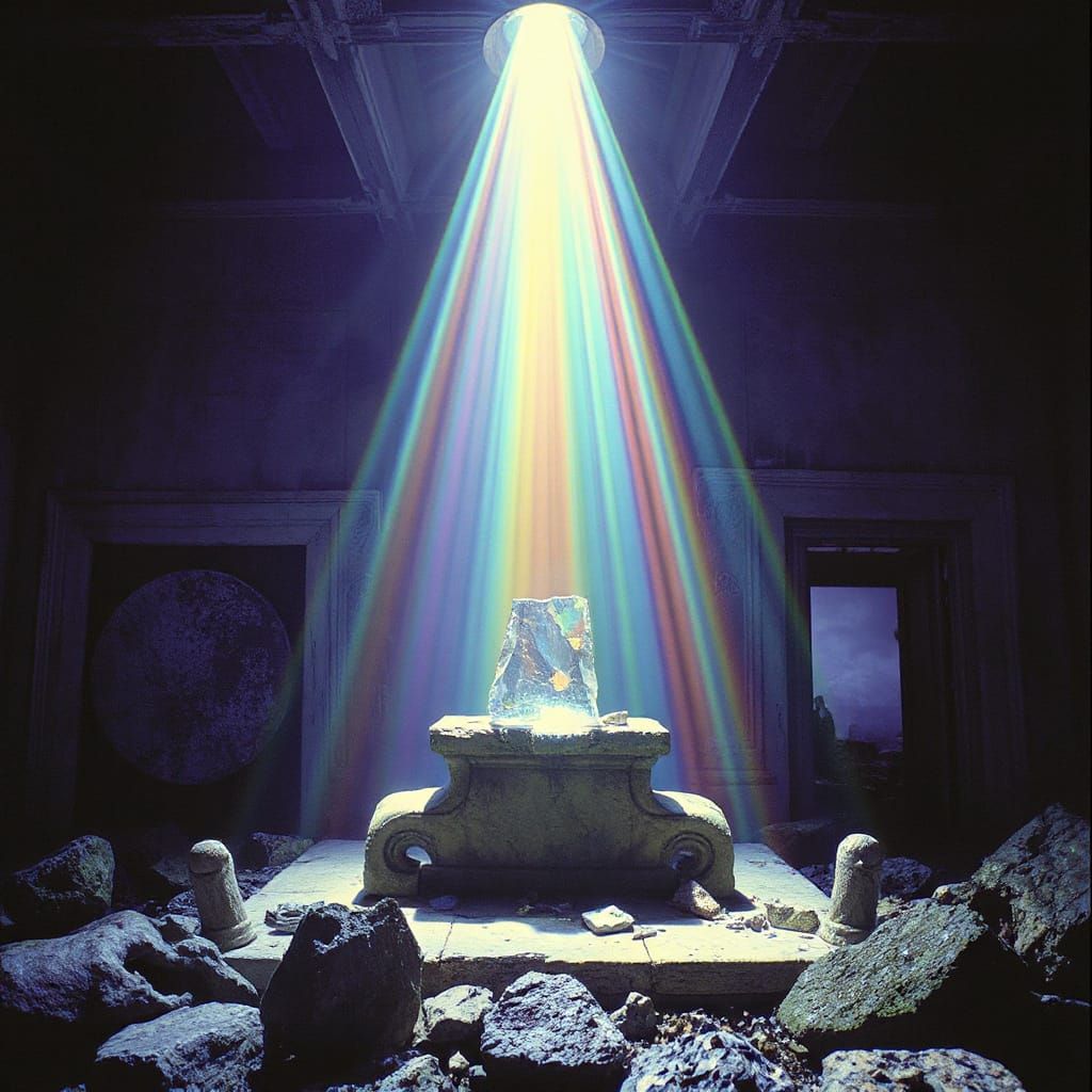 Prism Refracts Light in Biomechanical Horror Style