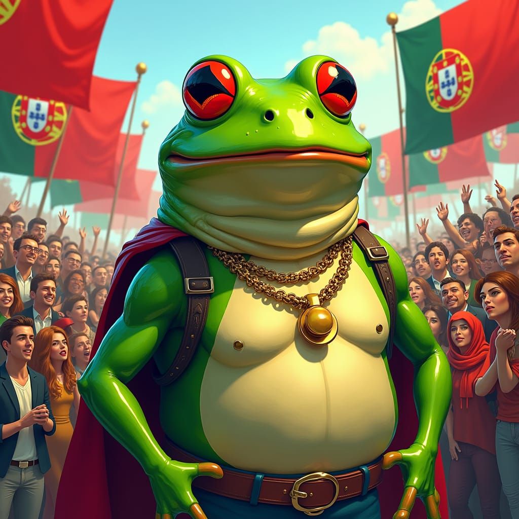 Patriotic Pepe the Frog in Portugal, Comic Book Art