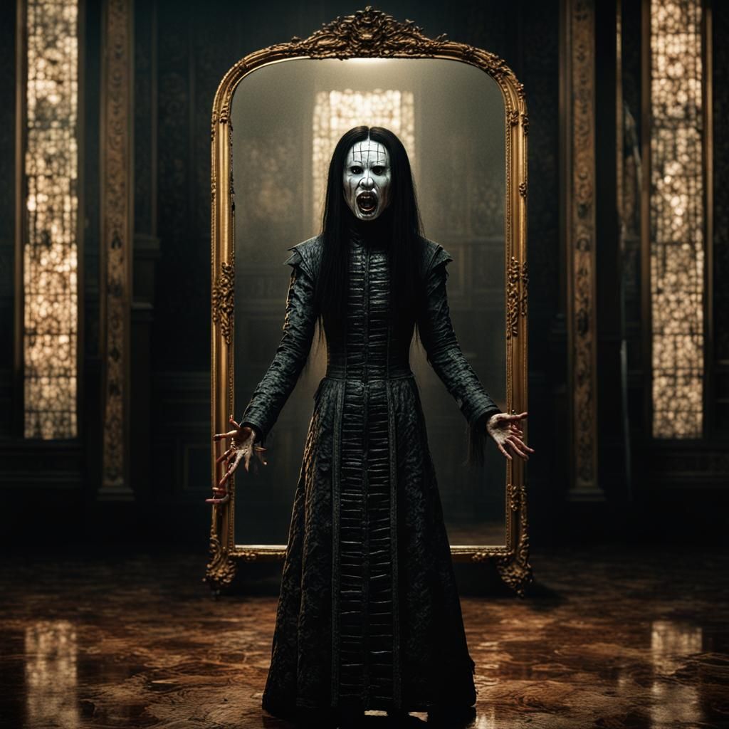 Asian Female Pinhead Screaming in Agony