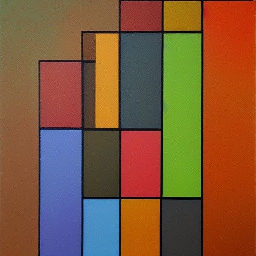 Tetris in Oil Painting Style by James Gurney