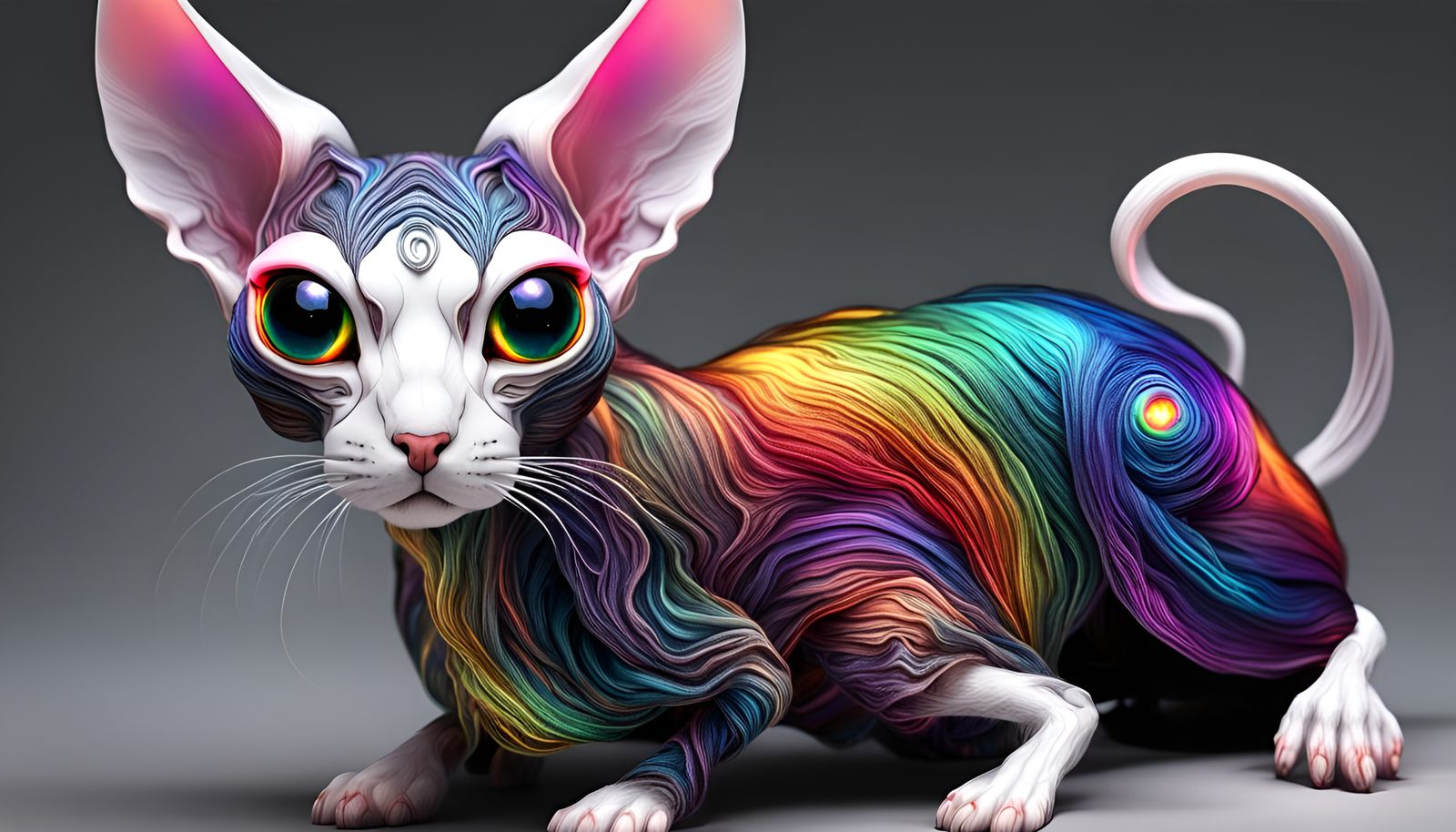 Mutant Sphinx-Cat in Psychedelic Quantum Realm