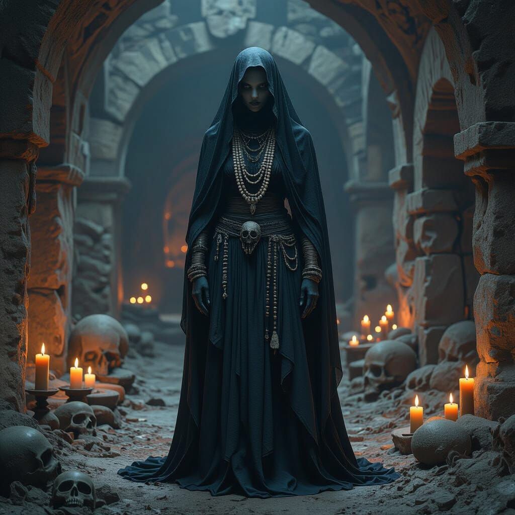 Chimalmat in the Ashcatacombs: A Matte Painting