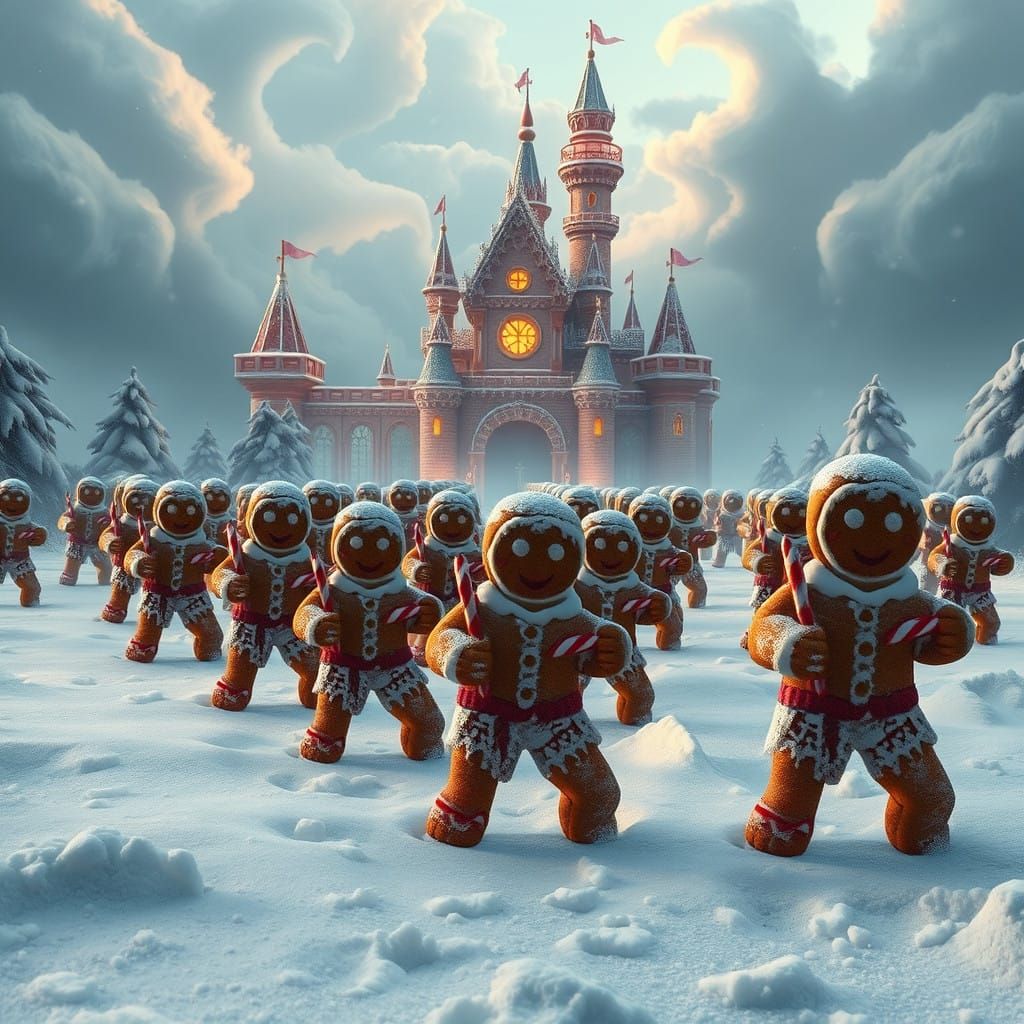 Gingerbread Warriors March Across Winter Wonderland in Whims...