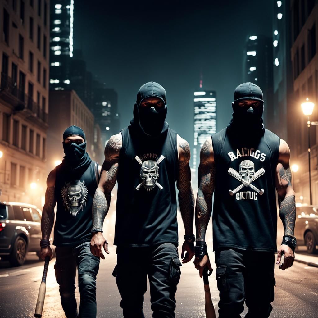 Menacing Thugs Patrol City Streets at Night