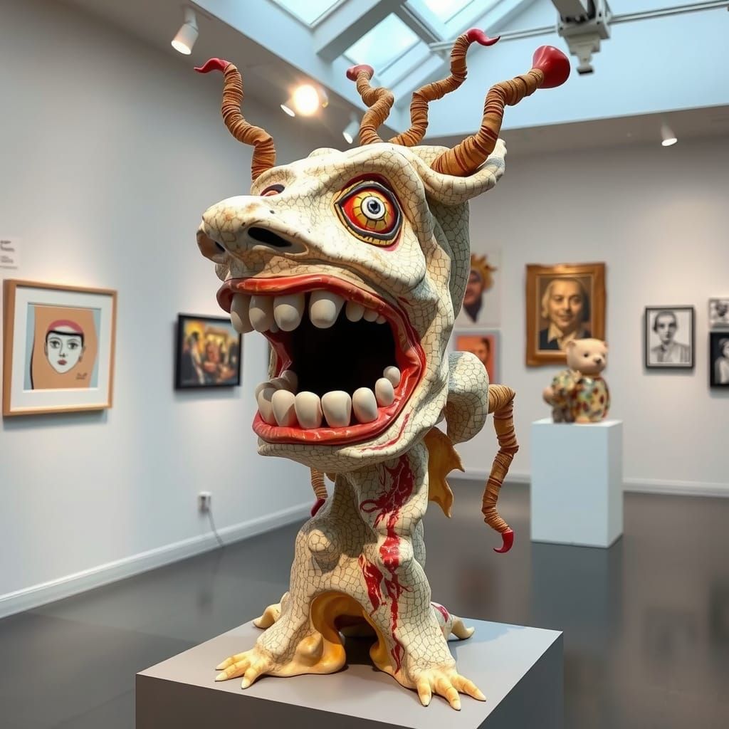 A crazy abstract porcelain sculpture