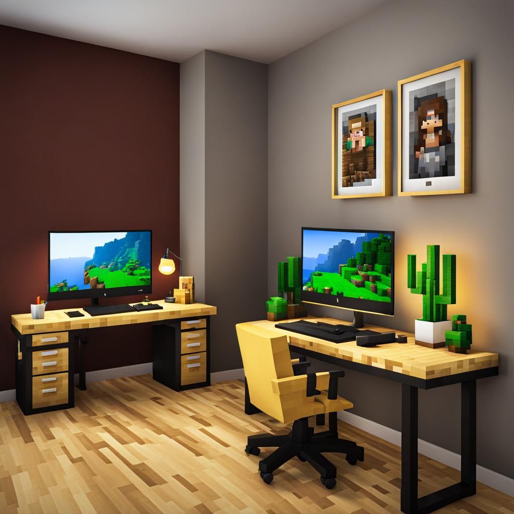 Minecraft Gold Player on Computer Screen