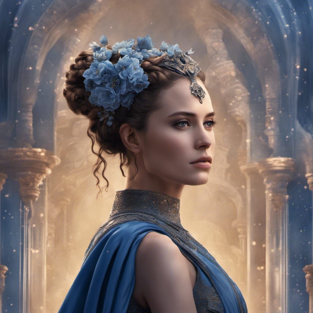 Padme in Ornate Blue Gown: Star Wars Concept Art
