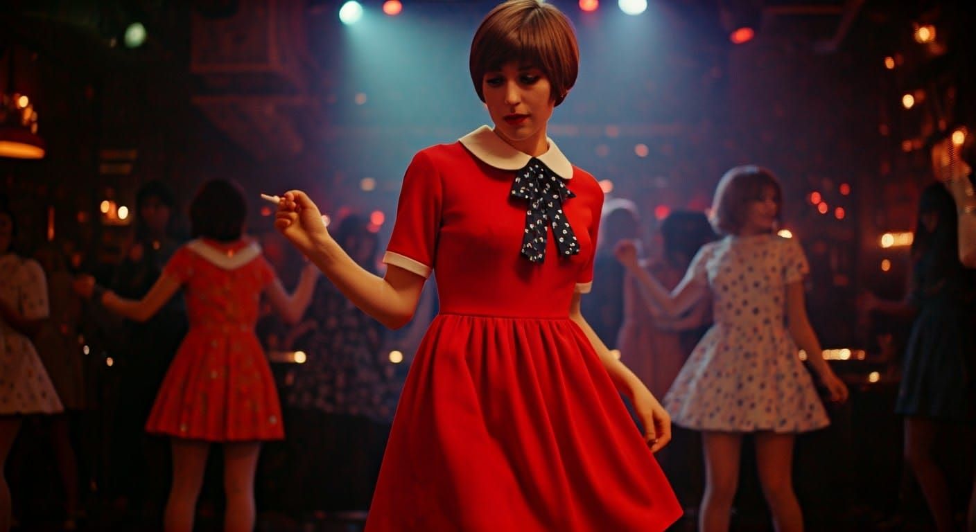 1960s Nightclub Scene with Dancers in Vintage Style