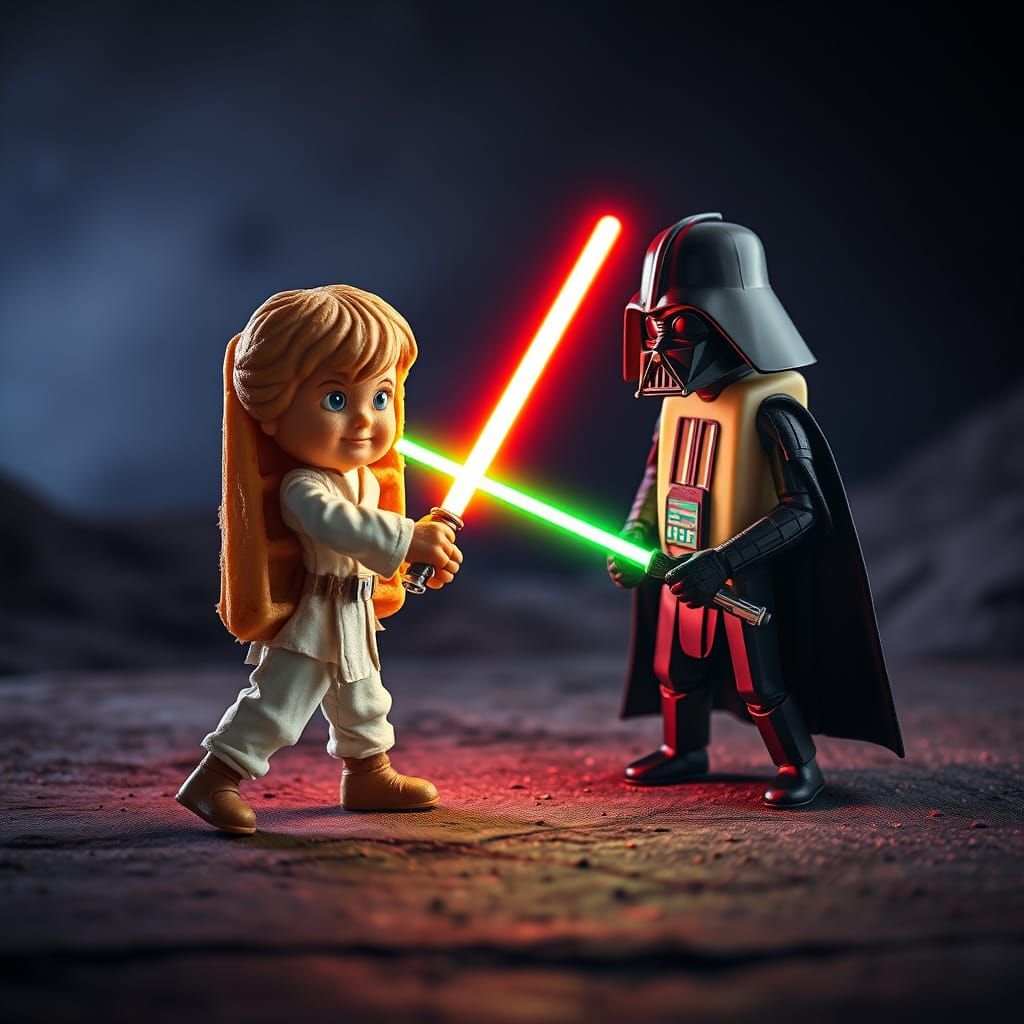 Luke SkyWaffle Battles Darth Butter in Epic Space Duel