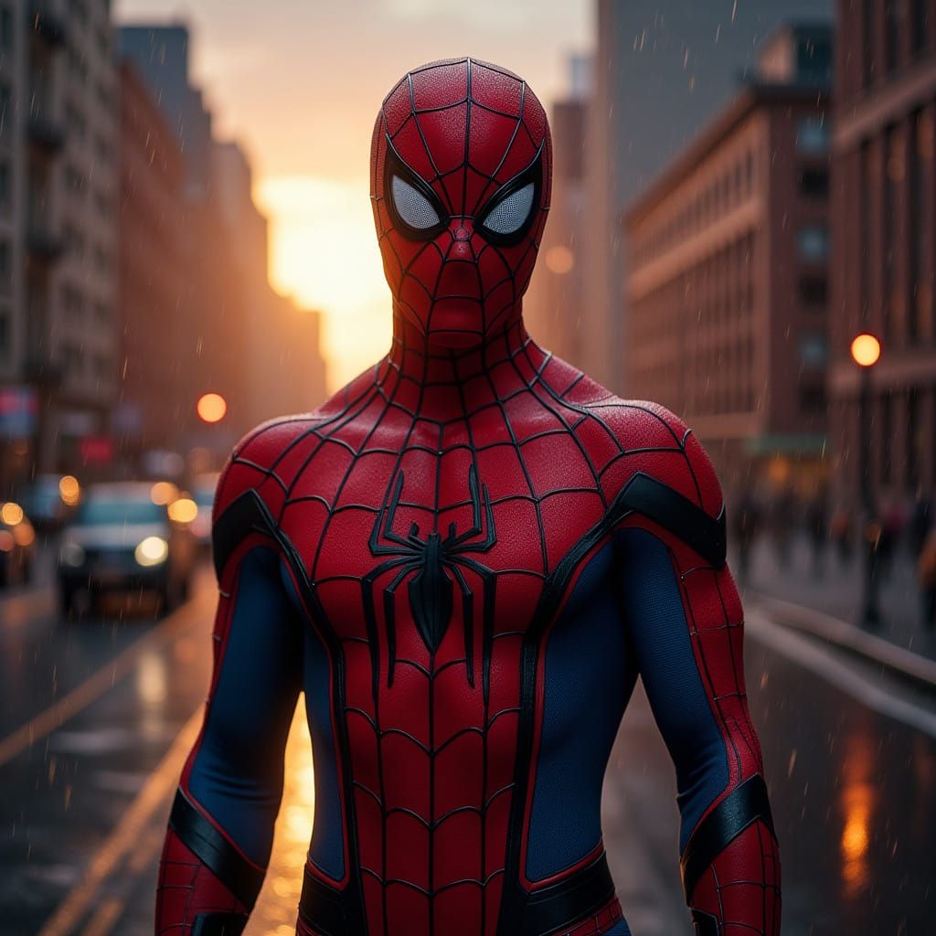 Hyperrealistic Spider Man in Cinematic HDR
