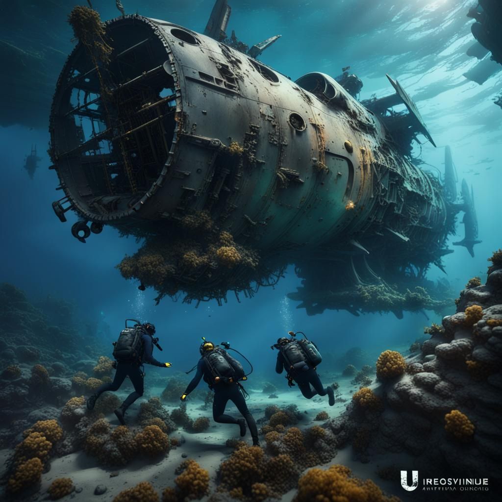 Divers Explore Sunken Military Aircraft Wreckage