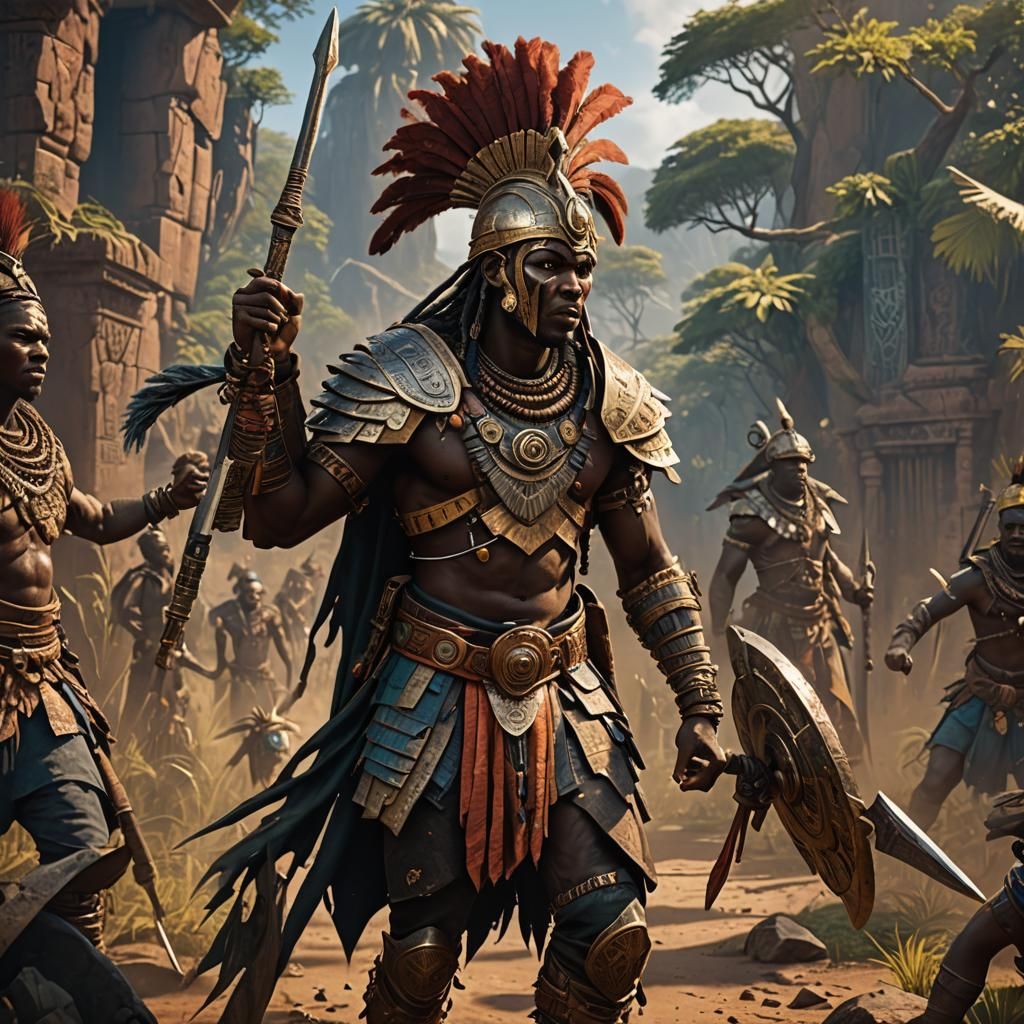 Fantastical African Warrior Concept Art