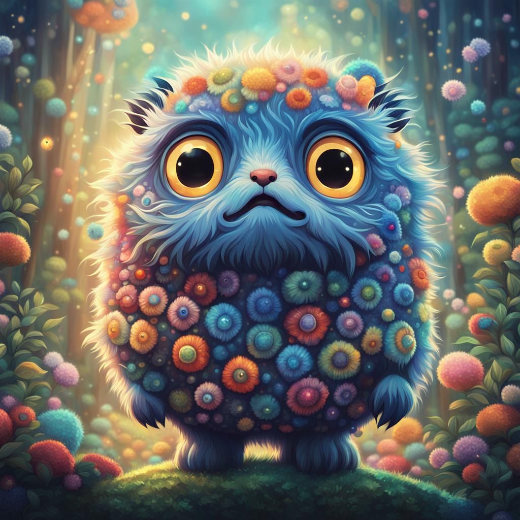 Charming Anime Critter in Studio Ghibli Style