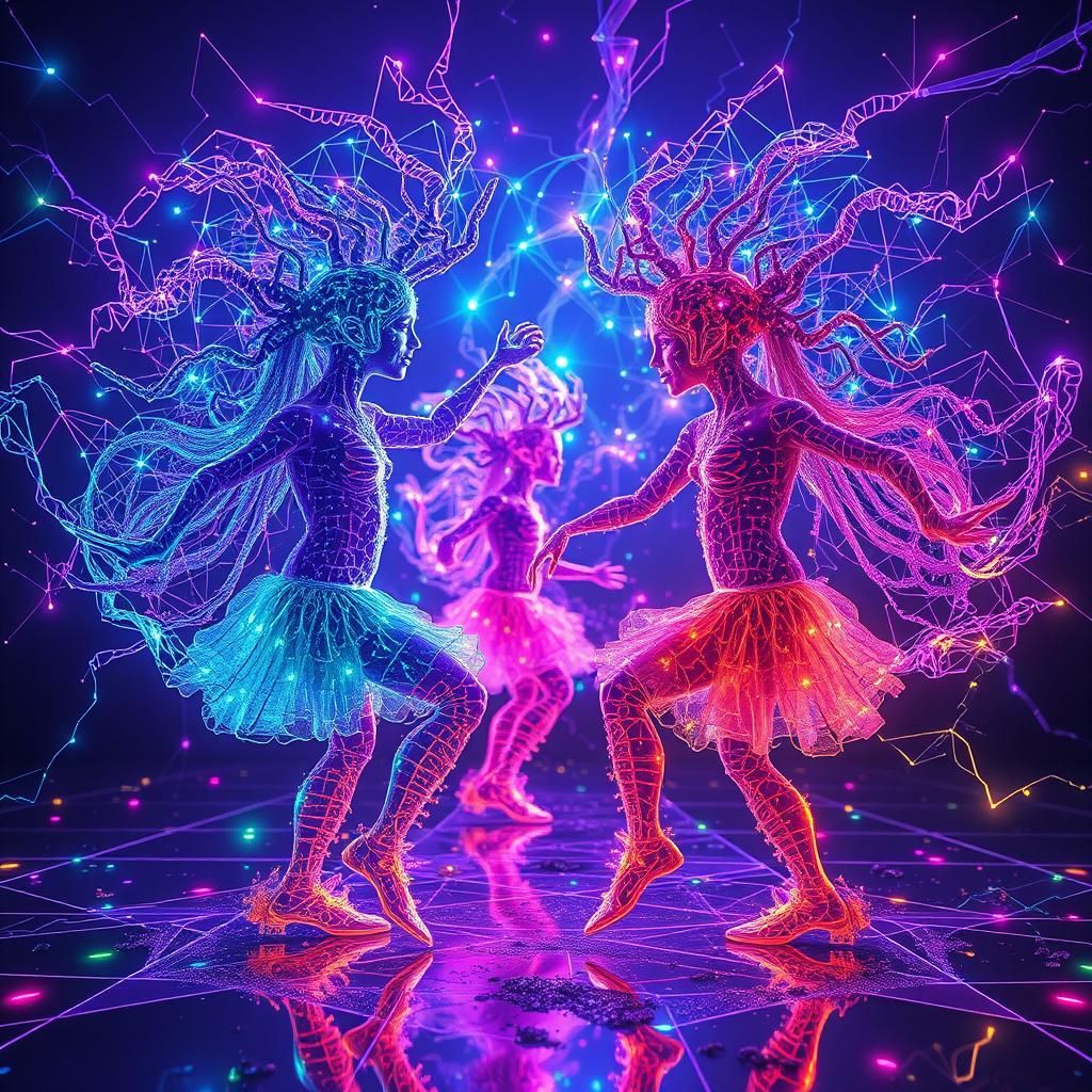 Electrified Fractal Formations in Dystopian Soft Glow