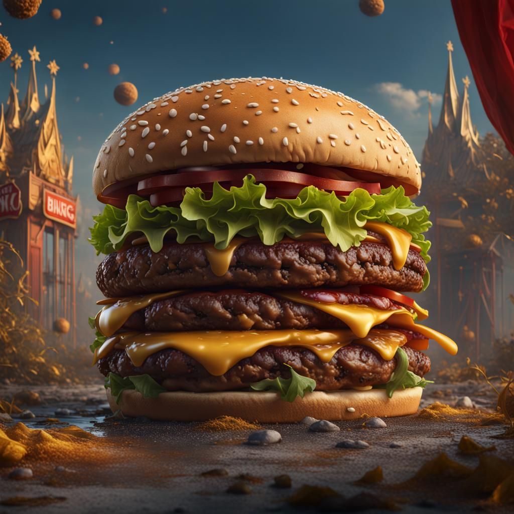 Burger King: Detailed Matte Painting in Deep Color