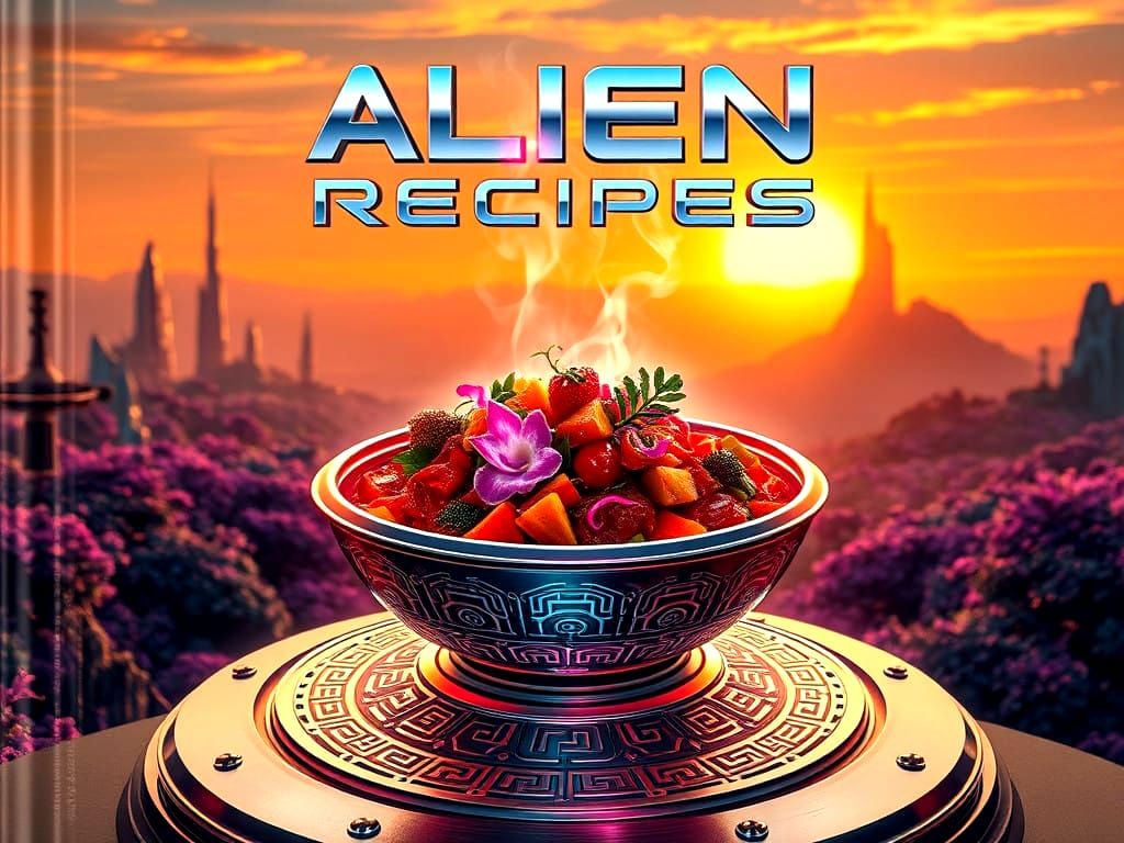 Cover of a Cookbook with Alien Recipes