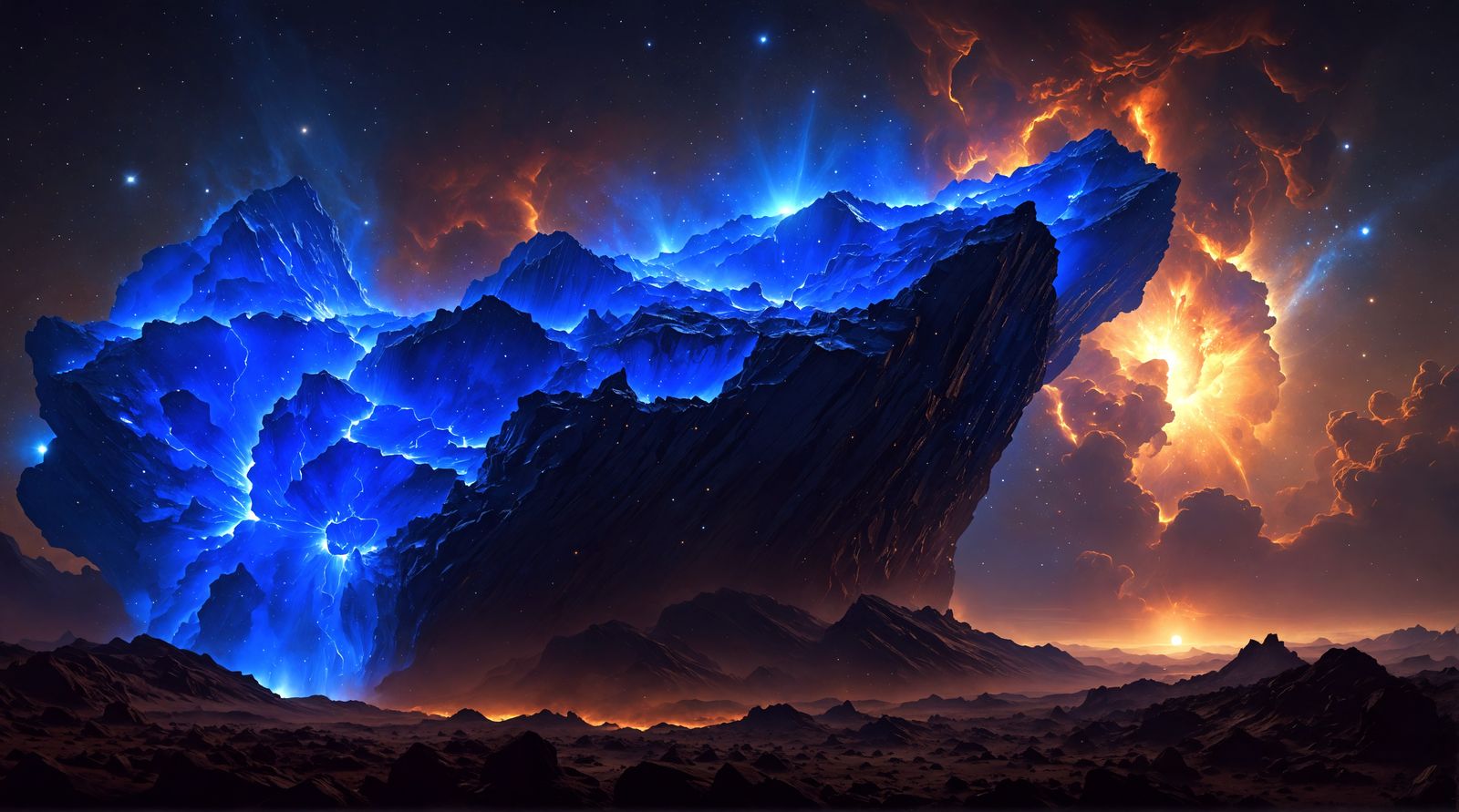 Lapis Lazuli Nebula Inspired by Romanticism