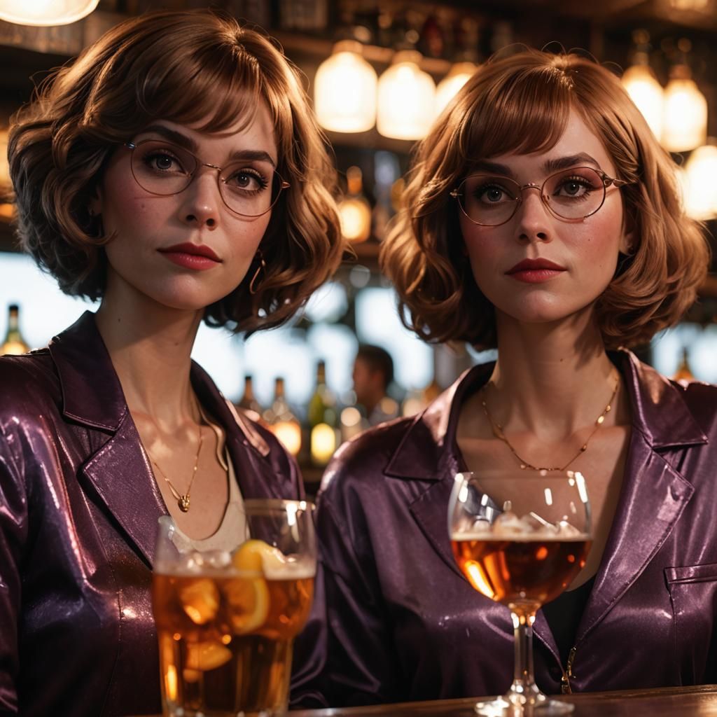 Daphne and Velma Portrait in Golden Hour Lighting