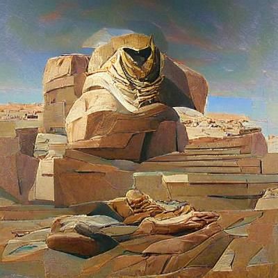 Ozymandias: Oil Painting of Ancient Ruins