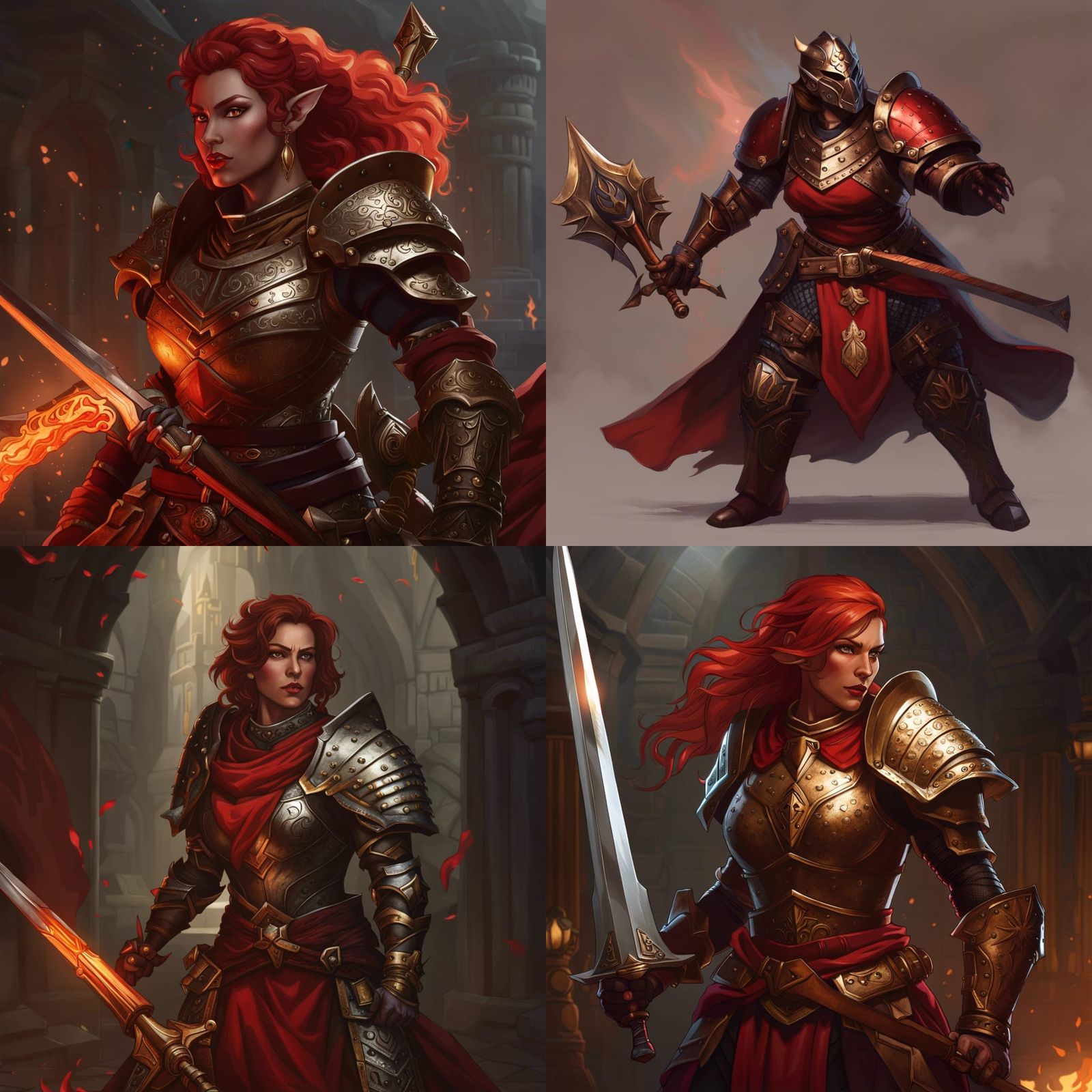 Dragonborn Warrior in Dark Fantasy Style