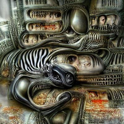 Surreal Biomechanical Illustration: Apathy in Maximalist Sty...
