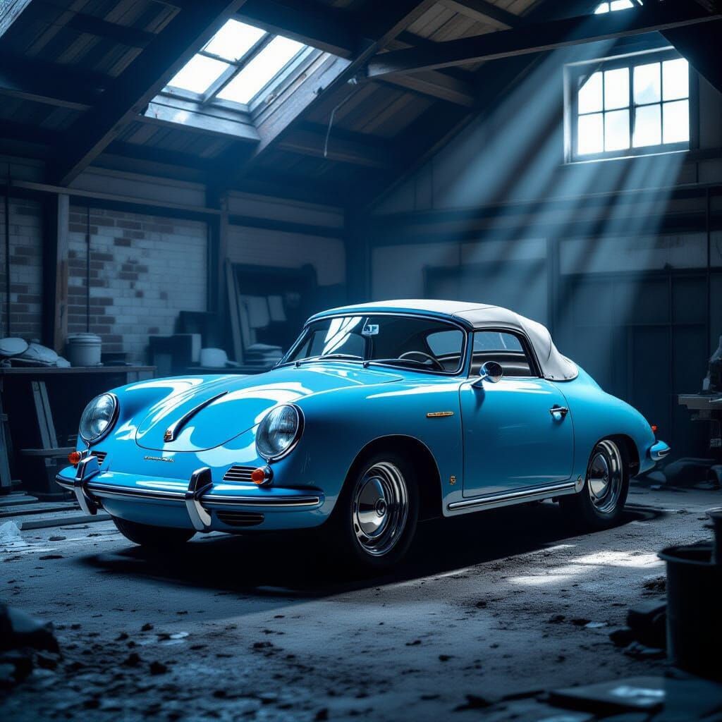 Dusty Porsche 356 in Forgotten Garage