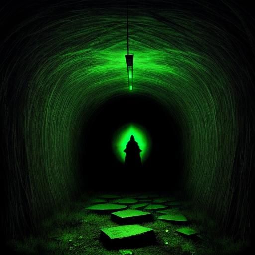 Mystic Occult Portal with Dark Energy Glow