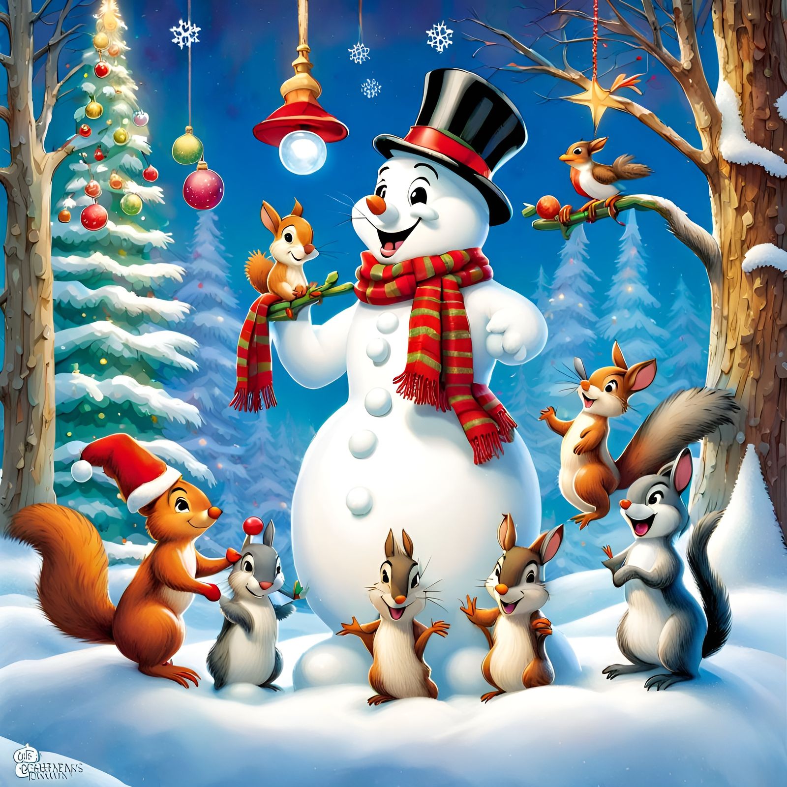 Frosty's Christmas: A Cartoon Celebration with Forest Friend...