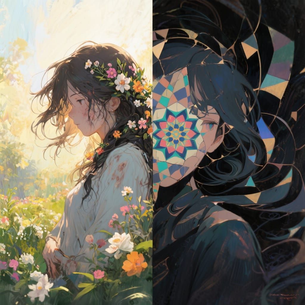 Contrasting Worlds: Beauty and Fragmentation in Dark Anime S...