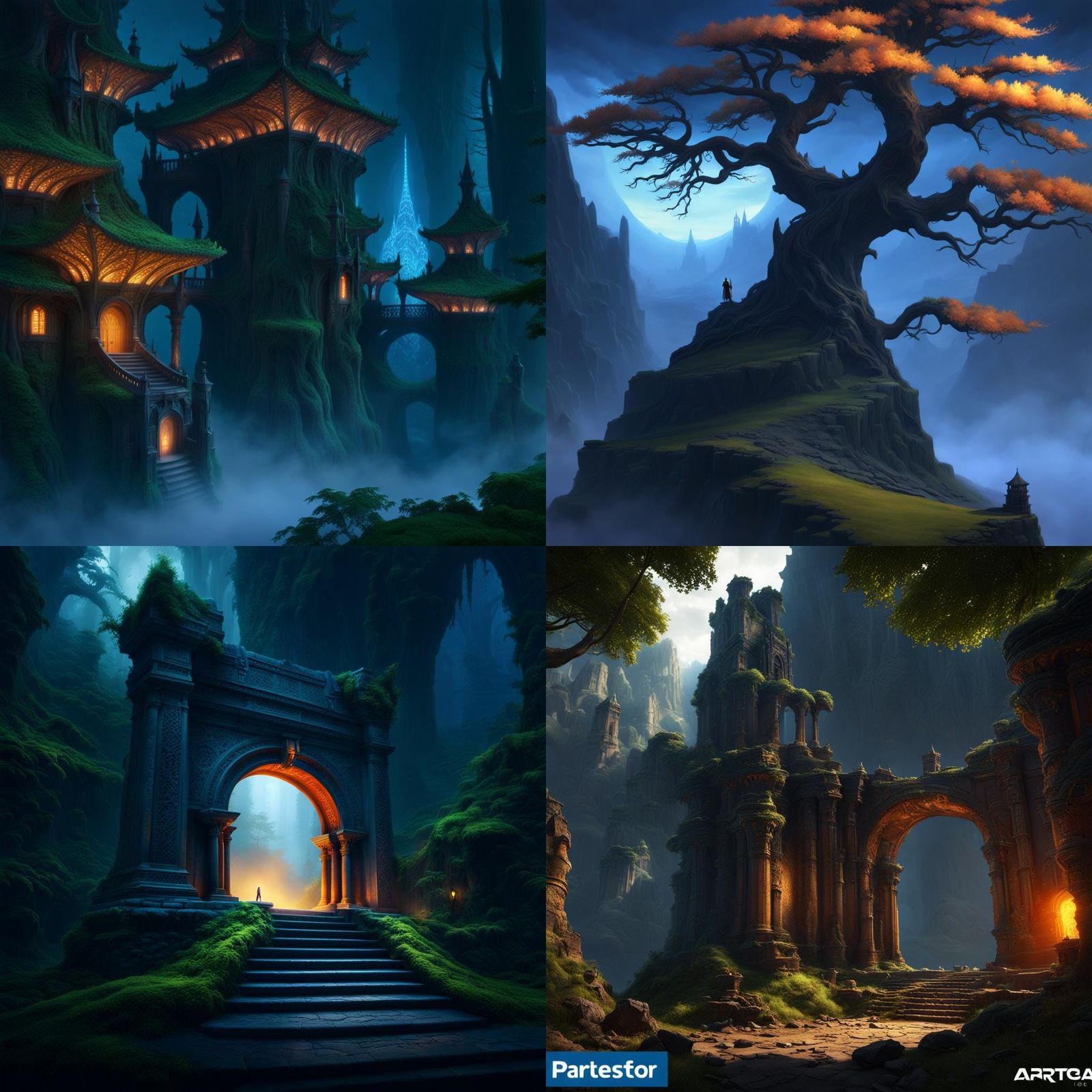 Fantastical Matte Painting in Deep Color