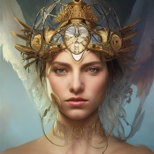 Exotic Queen Portrait in Hyperdetailed Style