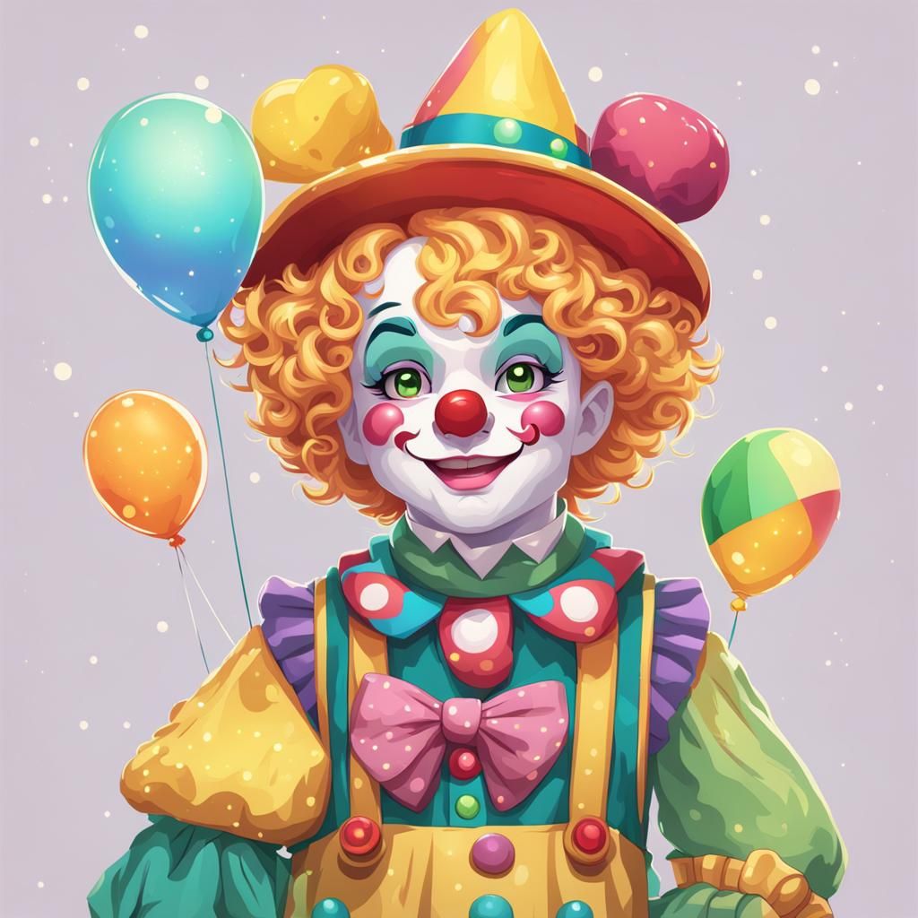 Sundrop and Moondrop as Cute Clowns